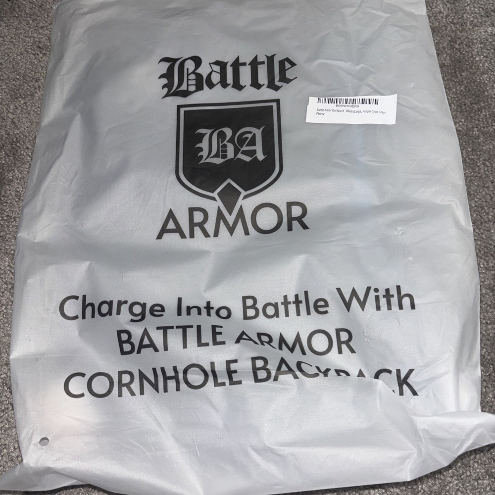 Gladiator Battle Armor Cornhole Backpack for Bags Purple/Cyan 20 bags - Picture 2 of 7